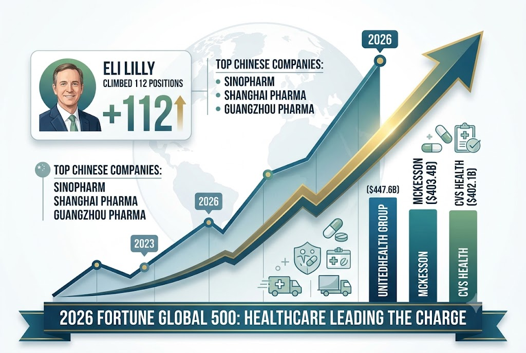 25 Healthcare Companies Make 2026 Fortune Global 500; Eli Lilly Posts Largest Rank Gain