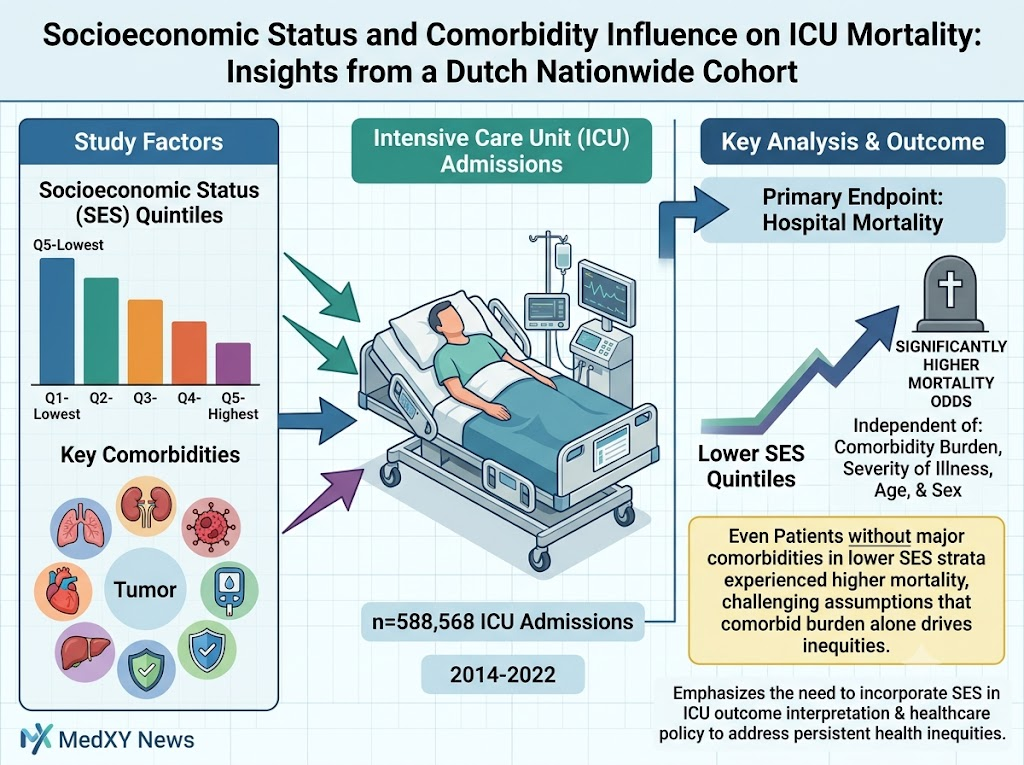 Socioeconomic Status and Comorbidity Influence on ICU Mortality: Insights from a Dutch Nationwide Cohort