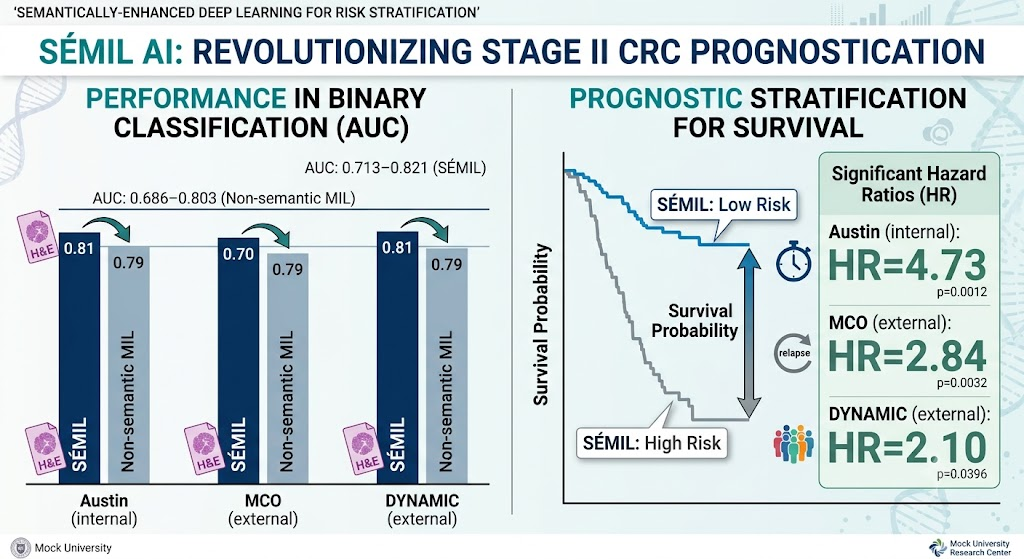 Revolutionizing Stage II Colorectal Cancer Prognostication: Validating Semantically-Enhanced AI for Risk Stratification
