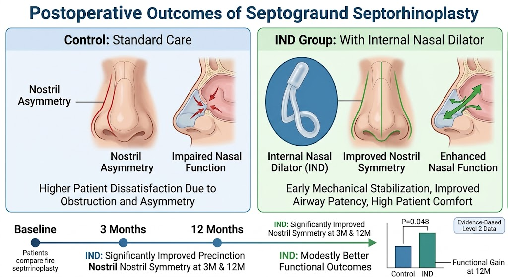 Tối ưu hóa kết quả septorhinoplasty: Vai trò của bộ giãn mũi trong trong cải thiện đối xứng lỗ mũi và chức năng