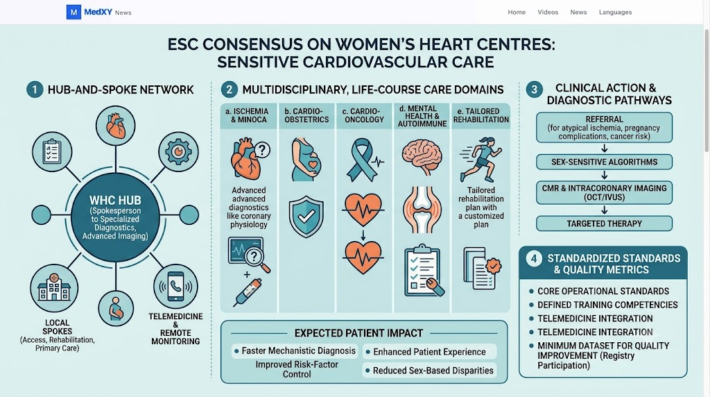 Women’s Heart Centres: The ESC Consensus on Organized, Sex-Sensitive Cardiovascular Care