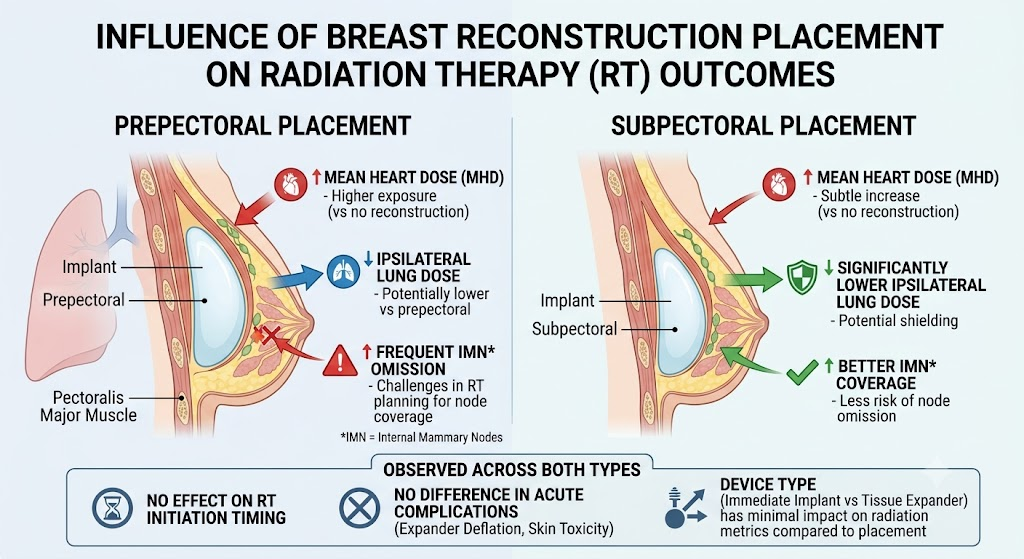 Influence of Breast Reconstruction Type and Placement on Radiation Therapy Outcomes: Clinical Insights and Implications