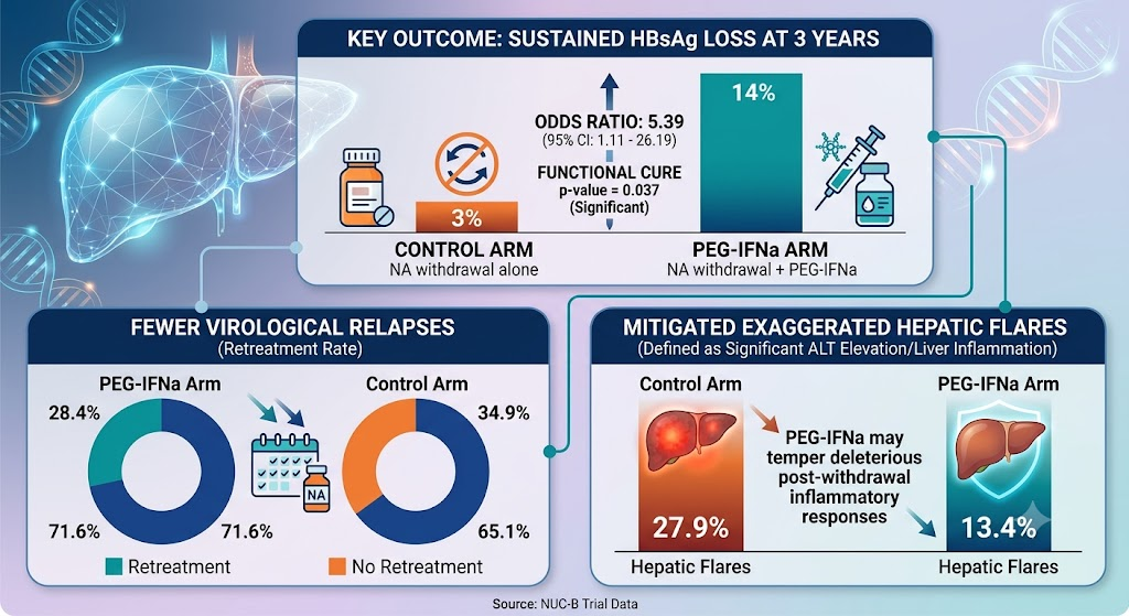 Enhancing Hepatitis B Treatment: Pegylated Interferon After Nucleos(t)ide Withdrawal Boosts HBsAg Loss in HBeAg-Negative Patients
