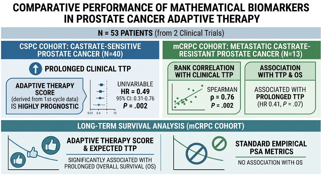 Predictive Mathematical Biomarkers Transform Personalized Adaptive Therapy in Prostate Cancer