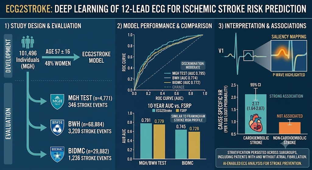 Deep Learning of Electrocardiograms Predicts Long-Term Ischemic Stroke Risk by Detecting Atrial Abnormalities