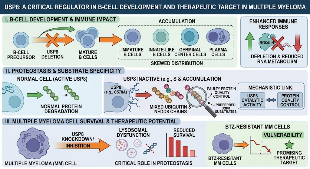 USP8 as a Therapeutic Target in B Cell Proteostasis and Multiple Myeloma Resistance