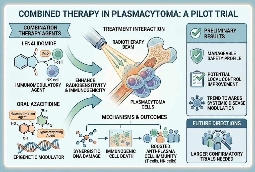 Lenalidomide and Oral Azacitidine Combined with Radiotherapy in Plasmacytoma: A Pilot Trial and Perspectives