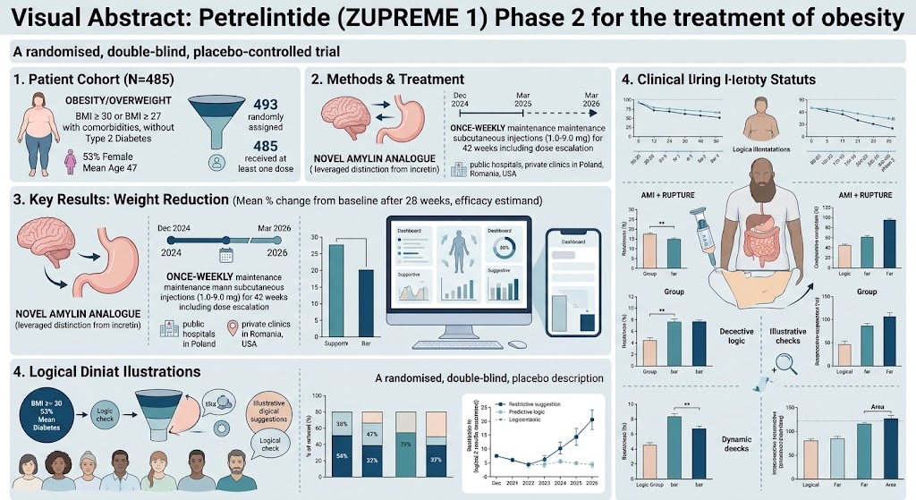 Petrelintide、長期肥満管理に向けた有望なヒトアミリン類似体