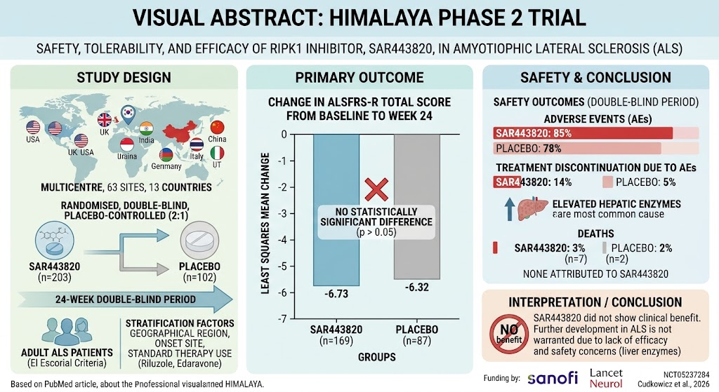 Evaluating SAR443820, a RIPK1 Inhibitor, in Amyotrophic Lateral Sclerosis: Insights from the Phase 2 HIMALAYA Trial