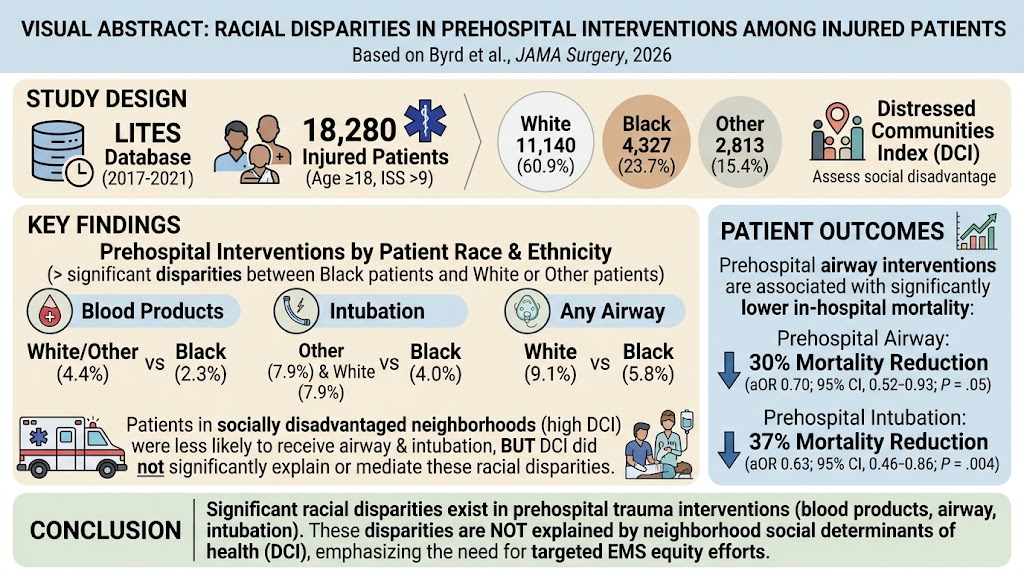 Racial Disparities in Prehospital Interventions Among Injured Patients: An Evidence-Based Review