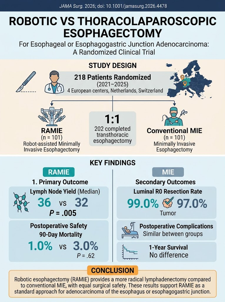 Robotic vs Thoracolaparoscopic Esophagectomy: Advancing Surgical Precision in Esophageal Cancer Treatment