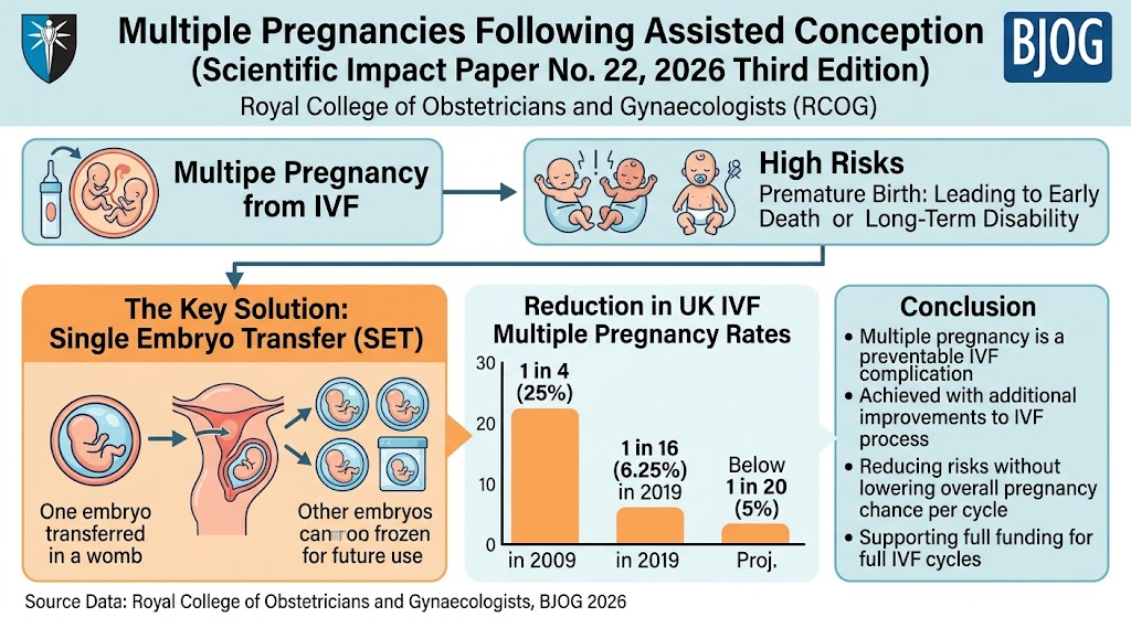 IVF後の多胎妊娠を減らすには：RCOG Scientific Impact Paper No.22 第3版（2026）に基づく実践ガイド