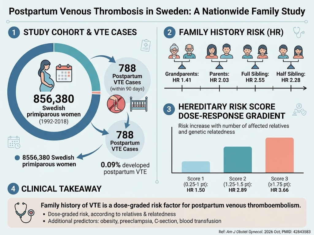 Family History as a Dose-Dependent Risk Factor for Postpartum Venous Thromboembolism: Insights from a Nationwide Swedish Cohort Study