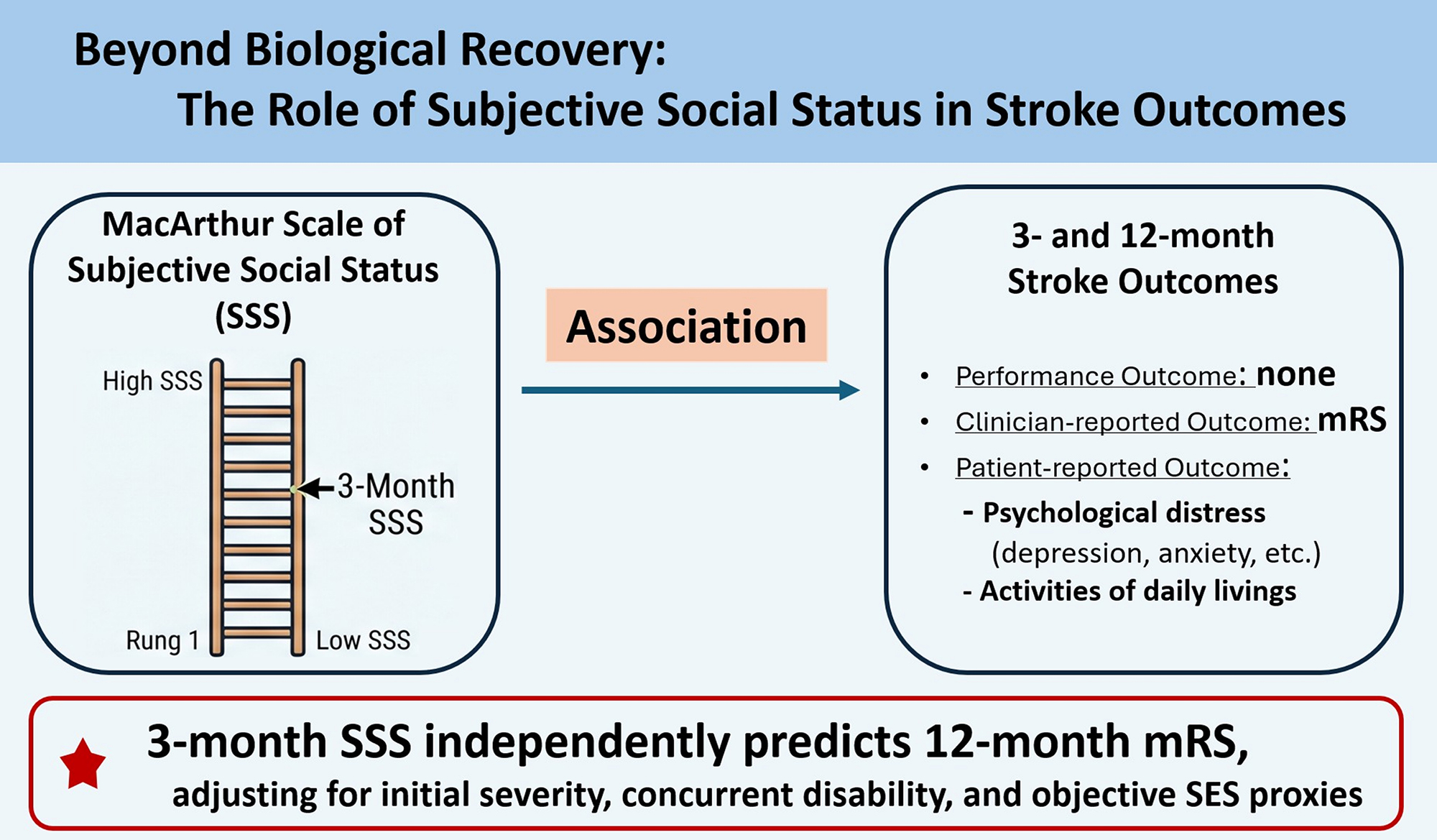 Subjective Social Status and Stroke Recovery: Insights from a Prospective Cohort Study