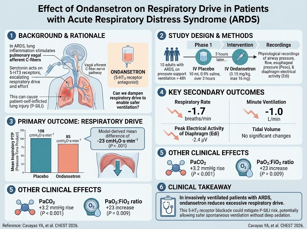 Ondansetron điều biến drive hô hấp trong ARDS: bằng chứng mới và ý nghĩa lâm sàng
