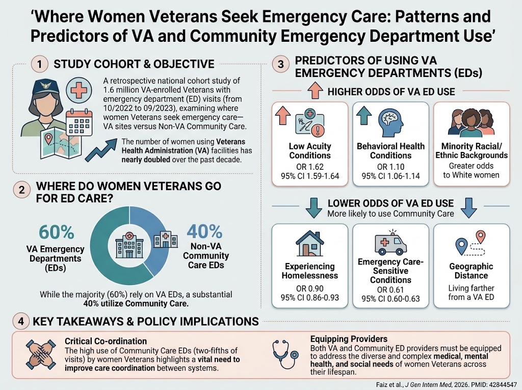 女性退役軍人はどこで救急医療を受けるのか：VAと地域医療の救急外来利用にみるパターンと予測因子