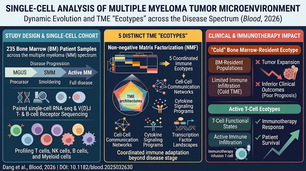 Mapping the Tumor Microenvironment in Multiple Myeloma: Insights from Single-Cell Analysis Across Disease Stages