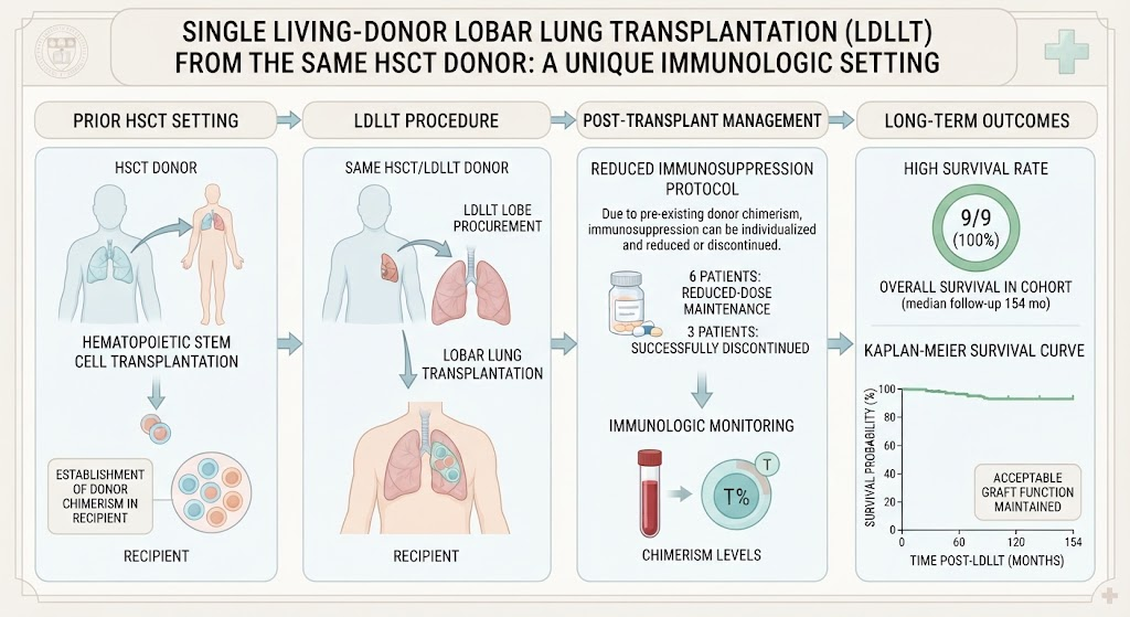 Immunosuppression and Long-term Survival After Single Living-donor Lobar Lung Transplantation from the Same Donor as Prior Hematopoietic Stem Cell Transplantation: An All-Japan Case Series