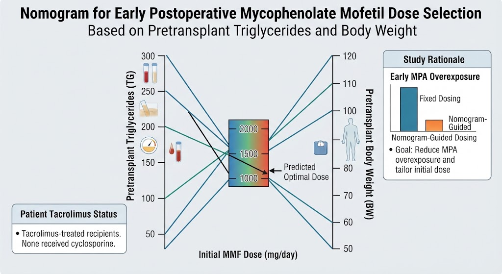 Optimizing Early Mycophenolate Mofetil Dosing Post-Kidney Transplant: A Nomogram Integrating Triglycerides and Body Weight