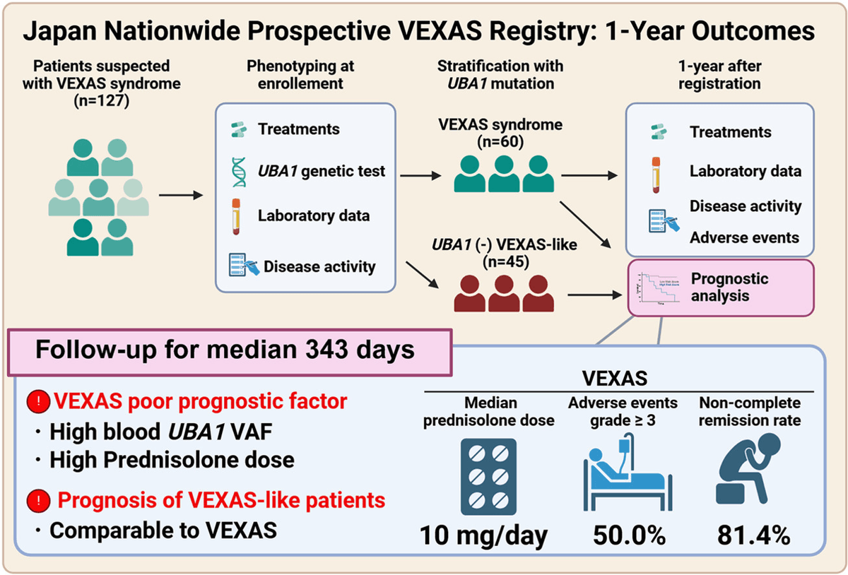 外周血 UBA1 变异负荷：VEXAS 综合征中的预后新标志物——来自全国性前瞻性研究的证据