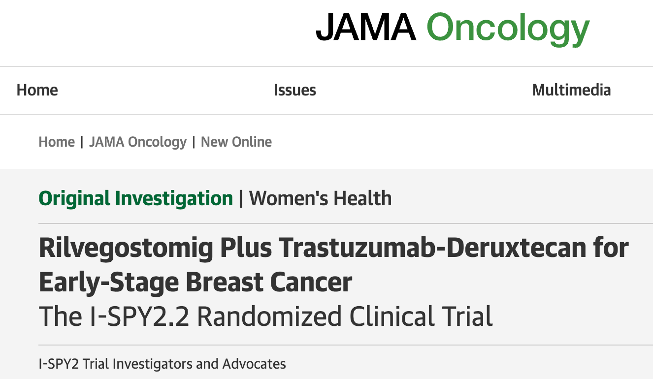 Rilvegostomig Plus Trastuzumab-Deruxtecan: A Promising Neoadjuvant Therapy in Early-Stage ERBB2-Negative Breast Cancer